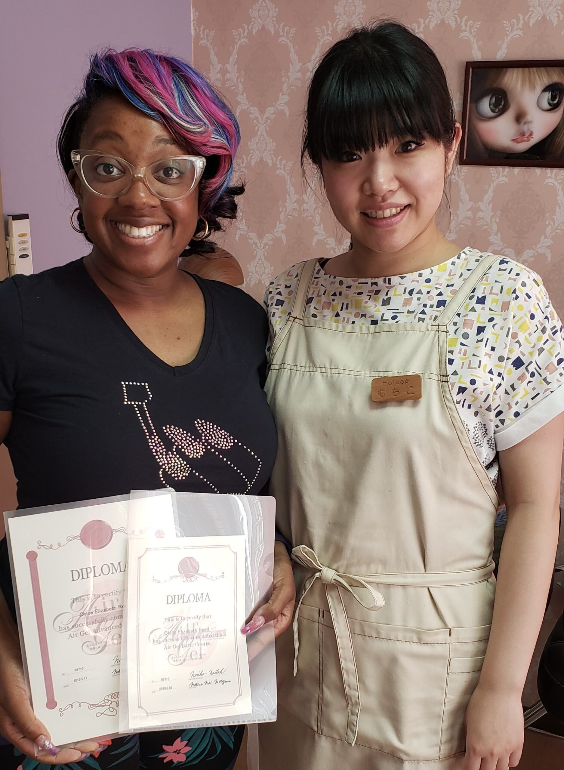 Chloe continuing her nail art education in Tokyo, Japan