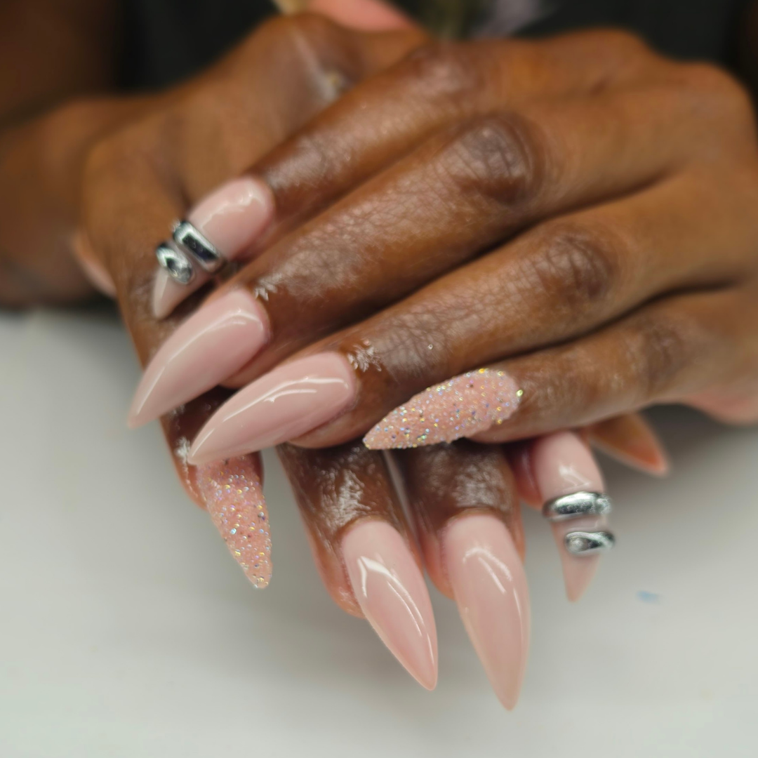 Tier 2 acrylic over natural nails by Glam Nailz by Chloe
