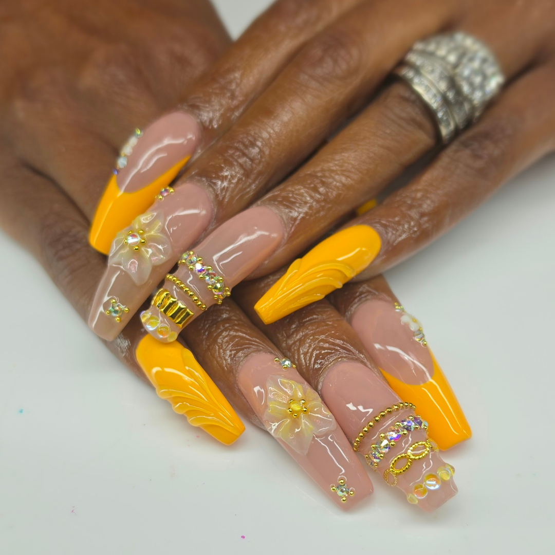 Acrylic sculpted over natural nails by Glam Nailz by Chloe