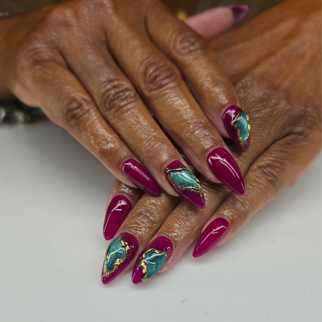 Polygel overlay nail set by Glam Nailz by Chloe