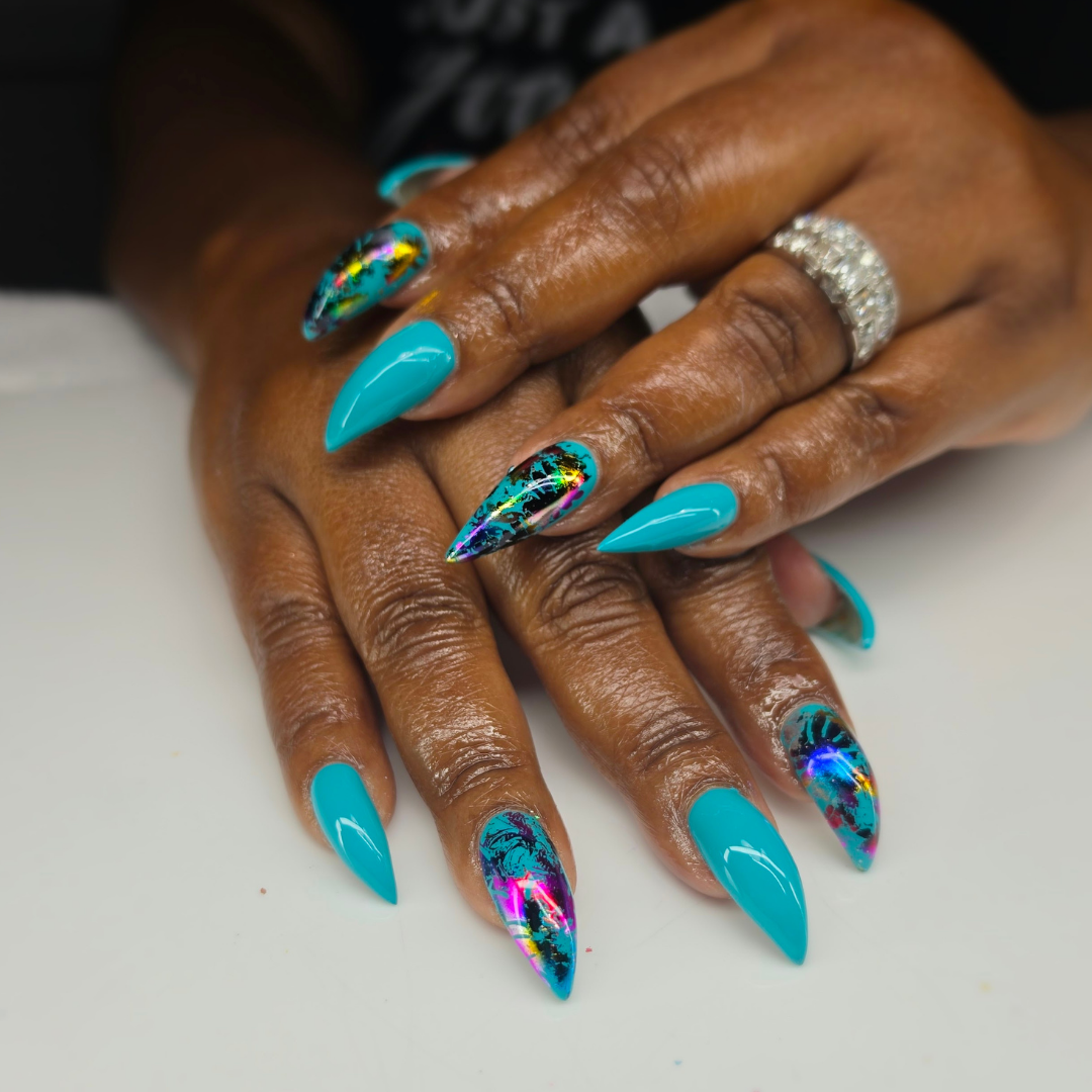 Polygel on natural curved nails by Glam Nailz by Chloe