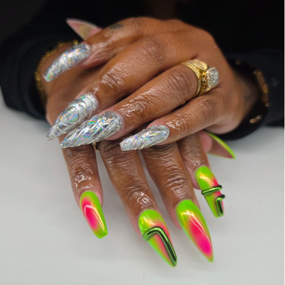 Tier 3 sculpted acrylic nails by Glam Nailz by Chloe